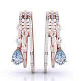 Ivana Jewels Earrings Pear Shape Aquamarine Earrings