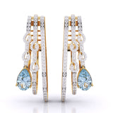 Ivana Jewels Earrings Pear Shape Aquamarine Earrings