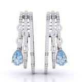 Ivana Jewels Earrings Pear Shape Aquamarine Earrings