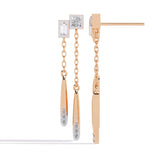 Ivana Jewels Earrings Princess Cut Diamond Drop Earrings