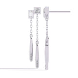 Ivana Jewels Earrings Princess Cut Diamond Drop Earrings