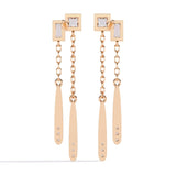 Ivana Jewels Earrings Princess Cut Diamond Drop Earrings