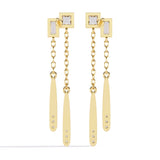 Ivana Jewels Earrings Princess Cut Diamond Drop Earrings