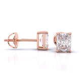 Ivana Jewels Earrings Radiant Cut Solitaire Earrings
