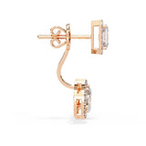 Ivana Jewels Earrings Rectangular and Teardrop Diamond Earrings