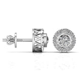 Ivana Jewels Earrings Round Cut Diamonds Studs Earring
