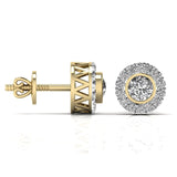 Ivana Jewels Earrings Round Cut Diamonds Studs Earring