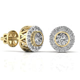 Ivana Jewels Earrings Round Cut Diamonds Studs Earring
