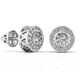 Ivana Jewels Earrings Round Cut Diamonds Studs Earring