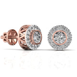 Ivana Jewels Earrings Round Cut Diamonds Studs Earring