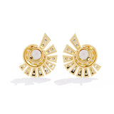 Ivana Jewels Earrings Round Diamond Cluster Earrings