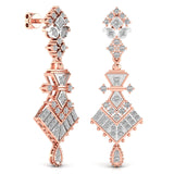 Ivana Jewels Earrings Royal Style Round Cut Diamond Dangler Earring