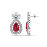 Ivana Jewels Earrings Ruby and Diamond Earrings
