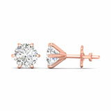 Ivana Jewels Earrings Six-Prong Diamond Stud Earrings