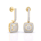 Ivana Jewels Earrings Sleek Drop Diamond Earrings