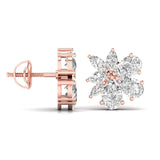 Ivana Jewels Earrings Solitaire Pear Shape & Marquise Shape Diamonds Fancy Earring