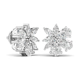 Ivana Jewels Earrings Solitaire Pear Shape & Marquise Shape Diamonds Fancy Earring