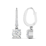 Ivana Jewels Earrings Square Cushion Diamond Dangle Earrings