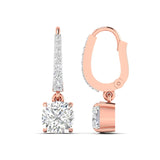 Ivana Jewels Earrings Square Cushion Diamond Dangle Earrings