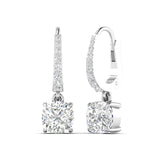 Ivana Jewels Earrings Square Cushion Diamond Dangle Earrings
