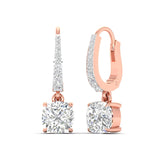 Ivana Jewels Earrings Square Cushion Diamond Dangle Earrings