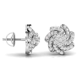 Ivana Jewels Earrings Swirl Design Studs