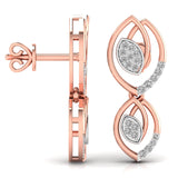 Ivana Jewels Earrings Teardrop Diamond Stud Earrings