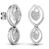 Ivana Jewels Earrings Teardrop Diamond Stud Earrings