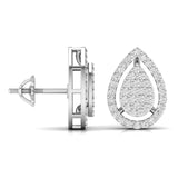 Ivana Jewels Earrings Teardrop Round Cut Diamond Earrings