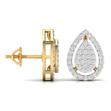 Ivana Jewels Earrings Teardrop Round Cut Diamond Earrings