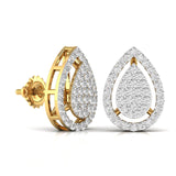 Ivana Jewels Earrings Teardrop Round Cut Diamond Earrings
