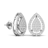 Ivana Jewels Earrings Teardrop Round Cut Diamond Earrings