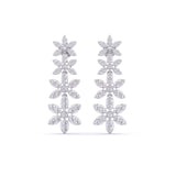 Ivana Jewels Earrings Yellow Gold Tower De Flora Diamond Dangler