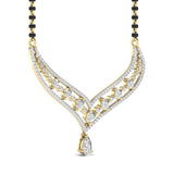 Ivana Jewels Mangal Sutra Fancy Shape Pear Diamond Mangal Sutra Pendant