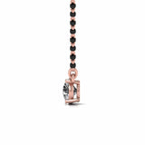 Ivana Jewels Mangal Sutra Single Solitaire 1.1 Carat Round Diamond Mangalsutra