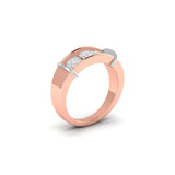 Buy Three-Stone Diamond Ring for Men from Ivana Jewels Best lab grown diamond jewellery brand