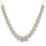 Ivana Jewels Necklace Gorgeous Concentric Studded Diamond Necklace