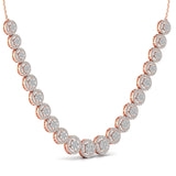 Ivana Jewels Necklace Gorgeous Concentric Studded Diamond Necklace