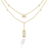 Ivana Jewels Necklaces Baguette and Square Diamond Necklace