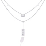 Ivana Jewels Necklaces Baguette and Square Diamond Necklace