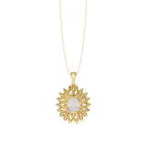 Ivana Jewels Necklaces Celestial Sun Medallion Necklace