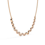 Ivana Jewels Necklaces Delicate Diamond Curve Necklace
