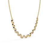 Ivana Jewels Necklaces Delicate Diamond Curve Necklace