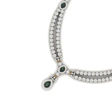 Ivana Jewels Necklaces Diamond and Emerald Two-Row Necklace