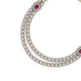 Ivana Jewels Necklaces Double Chain Diamond Necklace