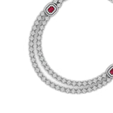 Ivana Jewels Necklaces Double Chain Diamond Necklace