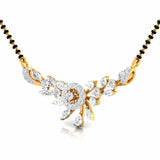 Ivana Jewels Necklaces Fancy & Round Diamond Floral Mangalsutra with Central Diamond