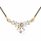 Ivana Jewels Necklaces Fancy & Round Diamond Floral Mangalsutra with Central Diamond
