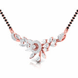 Ivana Jewels Necklaces Fancy & Round Diamond Floral Mangalsutra with Central Diamond
