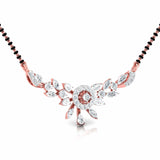 Ivana Jewels Necklaces Fancy & Round Diamond Floral Mangalsutra with Central Diamond